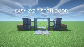 MINECRAFT 120 2x2 PISTON DOOR JAVABEDROCK [upl. by Nidroj951]