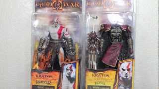 God Of War 2 Kratos in Ares Armor amp Kratos With Flaming Blades Of Athena NECA Figure Review [upl. by Yanahs]