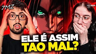 REAGIMOS a Eren Attack on Titan  AO SOM DO ESTRONDO  7 Minutoz React [upl. by Frymire]