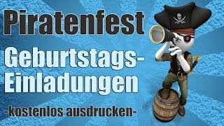 Piratenfest  Einladung zum Kindergeburtstag [upl. by Heigl]