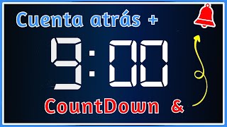 🕐 Cuenta ATRÁS y REGRESIVA de 9 minutos ➕ ALARMA NUEVE MIN🔔🔊 [upl. by Benita]