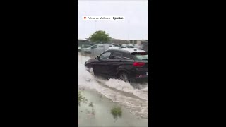 Flughafen Palma de Mallorca unter Wasser  DER SPIEGEL [upl. by Bonnell597]