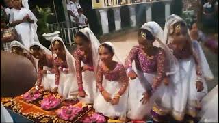 Kathak Ghungroo Pooja  Mukundha Mukundha song performance  Teacher Manori Udayarathna [upl. by Llenahs]