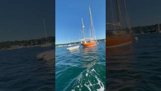 Nice varnish and teak deck Concordia 39 teakwood sailboat rigging boat sailor bright yacht [upl. by Kerr]