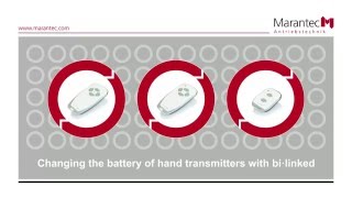 Marantec  Changing the battery of hand transmitters with bi·linked [upl. by Ellenrad]