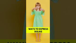 How do you express dislike englishvocabulary englishspeakingpractice englishspeaking [upl. by Photima]