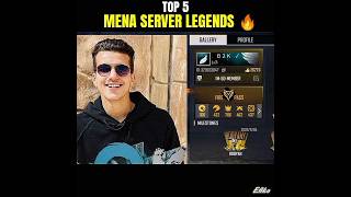 Top 5 mena Server legends 🔥❤️‍🔥 freefire ffviralshorts menaserverbnlb2k [upl. by Anihsit]