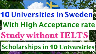 10 Universities in Sweden for International Students  Study in Sweden  Scholarships in Sweden [upl. by Mandi]