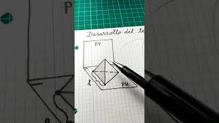 DESARROLLO de un TETRAEDRO en el Sistema Diédrico shorts [upl. by Notreb146]