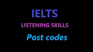 Part 7 of IELTS Listening Skills  POSTCODES ielts ieltslistening ieltstest ieltsprep [upl. by Sherye850]