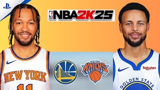 KNICKS vs WARRIORS FULL GAME SIMULATION  NBA 2K25 ULTRA REALISTIC GRAPHICS [upl. by Leafar634]