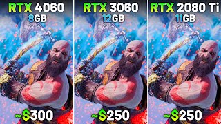 RTX 4060 vs RTX 3060 vs RTX 2080 Ti  Test in 9 Games  1080p [upl. by Ahslek]