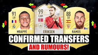 FIFA 22  CONFIRMED TRANSFERS amp RUMOURS 29  ft Eriksen Mbappe Ramos… etc [upl. by Naol507]