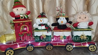 DIY Tren Navideño de cartón navidad2024 [upl. by Blondy]