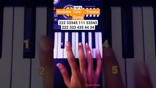 Andrew Tate Theme Song Easy Piano Tutorial viral shorts [upl. by Ing632]