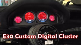 BMW E30 Custom Digital Cluster With Prosport Gauges and Mako Motorsport Housing [upl. by Idna]