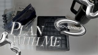 November Plan With Me  A5 6Ring VDS Custom Nero Croco Planner [upl. by Deden]