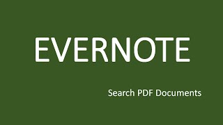 Evernote Search PDF [upl. by Ativad]