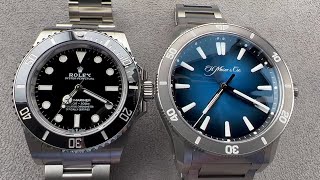 Rolex Submariner vs H Moser amp Cie Pioneer Rotating Bezel Limited Edition [upl. by Epul]