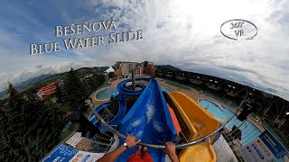 Bešeňová Blue Water Slide 2 360° VR POV Onride [upl. by Cristiano950]