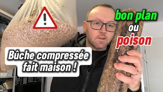 Faire son bois de chauffage bûches compressées bon plan ou pas🔥 [upl. by Alrak]