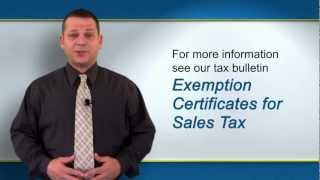 NYS Sales Tax Exemption Certificates [upl. by Gnilrits824]