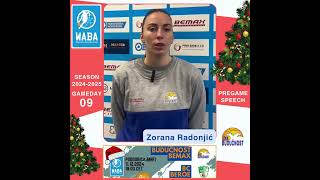 202425 WABA Round 9 pregame Quote Buducnost BemaxBeroe 1212  Zorana Radonjic [upl. by Saticilef]