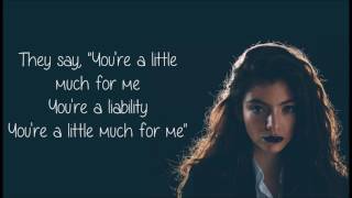 Lorde Liability lyrics [upl. by Alberto567]