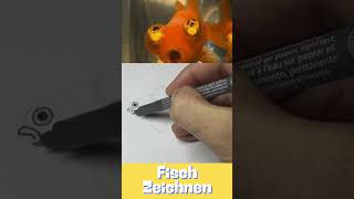 Fisch Zeichnen 🐠 shorts zeichnen tutorial draw zeichnenlernen howtodraw [upl. by Ofloda]