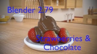 Blender 279  Strawberries and Chocolate Sauce [upl. by Mojgan511]