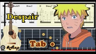 Guitar Tab  Despair Naruto Shippuuden OST Fingerstyle Tutorial Sheet Lesson Anp [upl. by Merp]