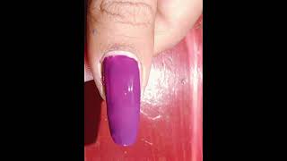 Easy double colour nail polish design at 🏠💅 nails nailart nailsdesign youtubeshorts trending [upl. by Adidnac417]