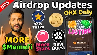 Memefi Airdrop Changed  Paws New Quest  Major Airdrop New Tasks  Tomarket Stars Drop Game [upl. by Halda]