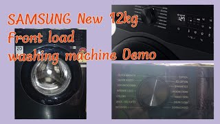 SAMSUNG New WW12DG5B24AB 12kg front load washing machine Demo Kannada [upl. by Okikuy413]