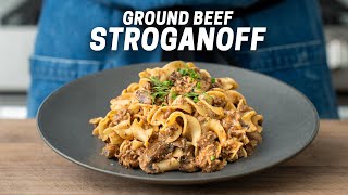 Mom Style Creamy Ground Beef Stroganoff [upl. by Benia528]