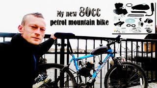 80cc Motorised Bycicle GoPro Edmonton to London [upl. by Eileme]