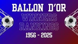 Ballon dOr Winners rankings 1956  2025 [upl. by Springer503]