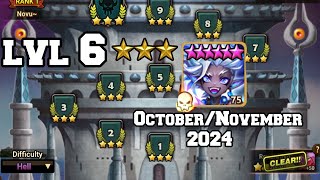 TOA Hell 3 Star Clear STAGE 6 PARJANYA OctoberNovember 2024 Summoners War [upl. by Learsi]