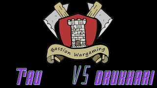 Warhammer 40000 battle report PL Drukhari vs Tau 1000 points EP 02 [upl. by Akirdnahs]