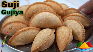 ना मैदाना चीनीना मावा इस होली Healthy Gujiya ना तेल में फटेगीना तेल पियेगी। Suji Gujiya recipe [upl. by Aneehsak]