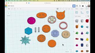 Create and print buttons in Tinkercad [upl. by Ellehcear]