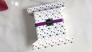 How to wrap rectangular gift box tutorial  Easy wrapping presents ideas in candy style [upl. by Amanda]