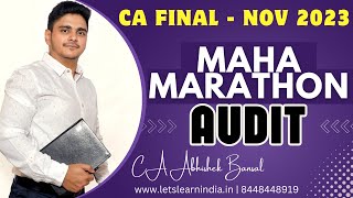 CA Final Audit  Maha Marathon  Nov 2023  Abhishek Bansal [upl. by Artina]