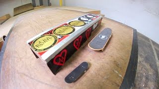 FINGERBOARD VS HANDBOARD LEDGE SKATE [upl. by Ahsimit]