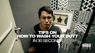 How to Poop and clean yourself with a Bidet  30 Second Tips [upl. by Haraz]