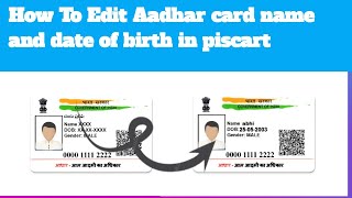 How to edit and change photo name fathers name in aadhar card from picsart in kannada [upl. by Eatnuahs]