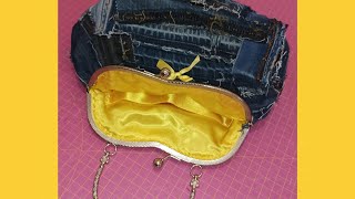 borsa jeans by Letys esercizio con ritagli e scarti dal progetto al prodotto [upl. by Ebenezer602]