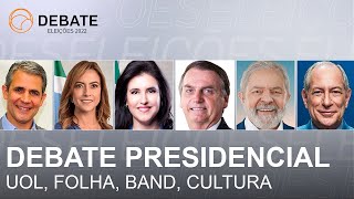 Debate ao vivo com Lula Bolsonaro Ciro Gomes Tebet Soraya Luiz Felipe DAvila  Eleições 2022 [upl. by Mlawsky412]