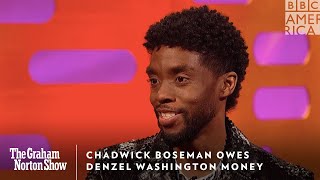 Chadwick Boseman Owes Denzel Washington Money  The Graham Norton Show  Friday  11pm  BBC America [upl. by Zaid]