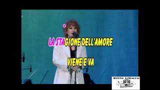 KARAOKE LA STAGIONE DELLAMORE Live caro Battiato con Pifquot Rai 3 2022  FIORELLA MANNOIA Demo [upl. by Golden964]